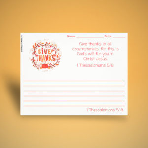 1 Thessalonians 5:18 Handwriting Practice (Wide Ruled)