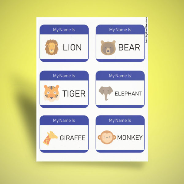 Creation Day 6 - Naming the Animals Activity