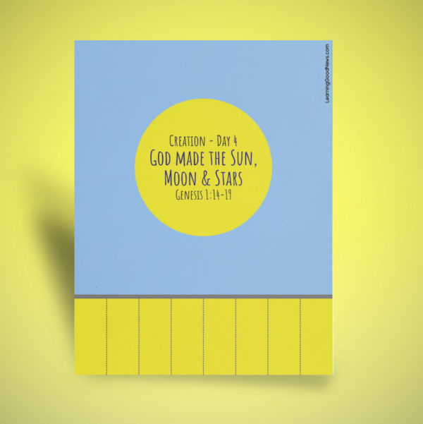 Creation Day 4 - God made the Sun, Moon & Stars