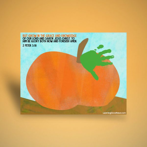 Pumpkin Hand Print Craft
