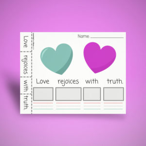 Sentence Building - Love Rejoices with the Truth