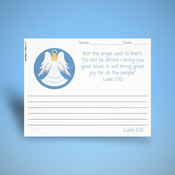 Luke 2:10 Handwriting Practice (Wide Ruled)
