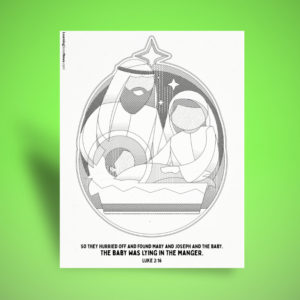 Luke 2:16 Coloring Page