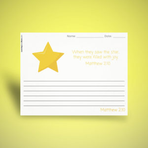 Matthew 2:10 Handwriting Practice (Wide Ruled)