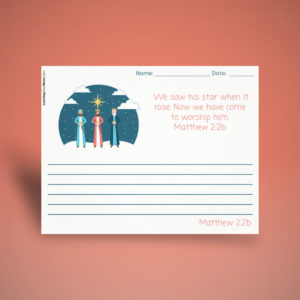 Matthew 2:2 Handwriting Practice (Wide Ruled)