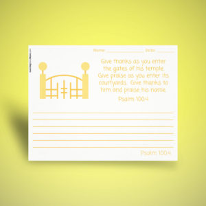 Psalm 100:4 Handwriting Practice (Wide Ruled)