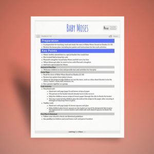 Baby Moses Lesson