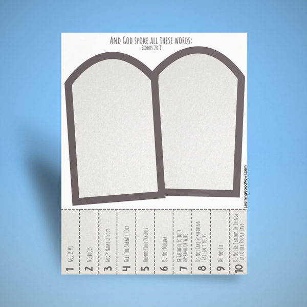 Moses 10 Commandments Craft