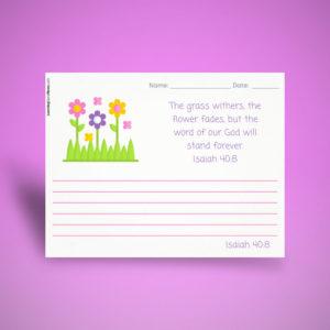 Isaiah 40:8 Handwriting Practice