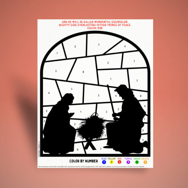 Isaiah 9:6 Color by Number