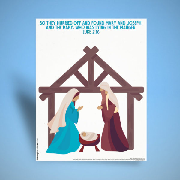 Nativity Playdough Mat