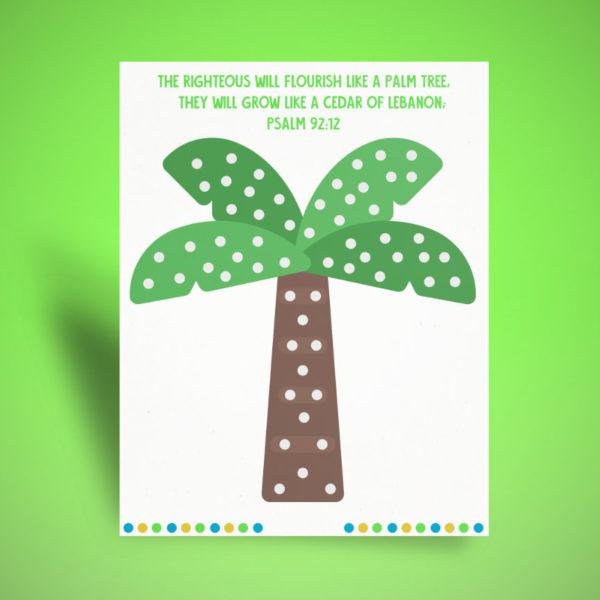 Palm Tree Q-Tip Art