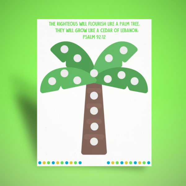 Palm Tree Dot Marker Art