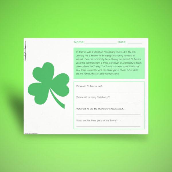 St. Patrick Reading Comprehension