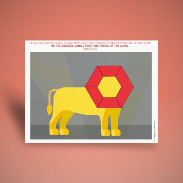Daniel & The Lion's Den Pattern Block Activity